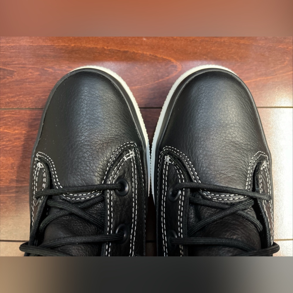 Womens 7.5 Converse Equip Hi Top Boot Leather Waterproof Shoe Black A08555C New - Picture 6 of 16